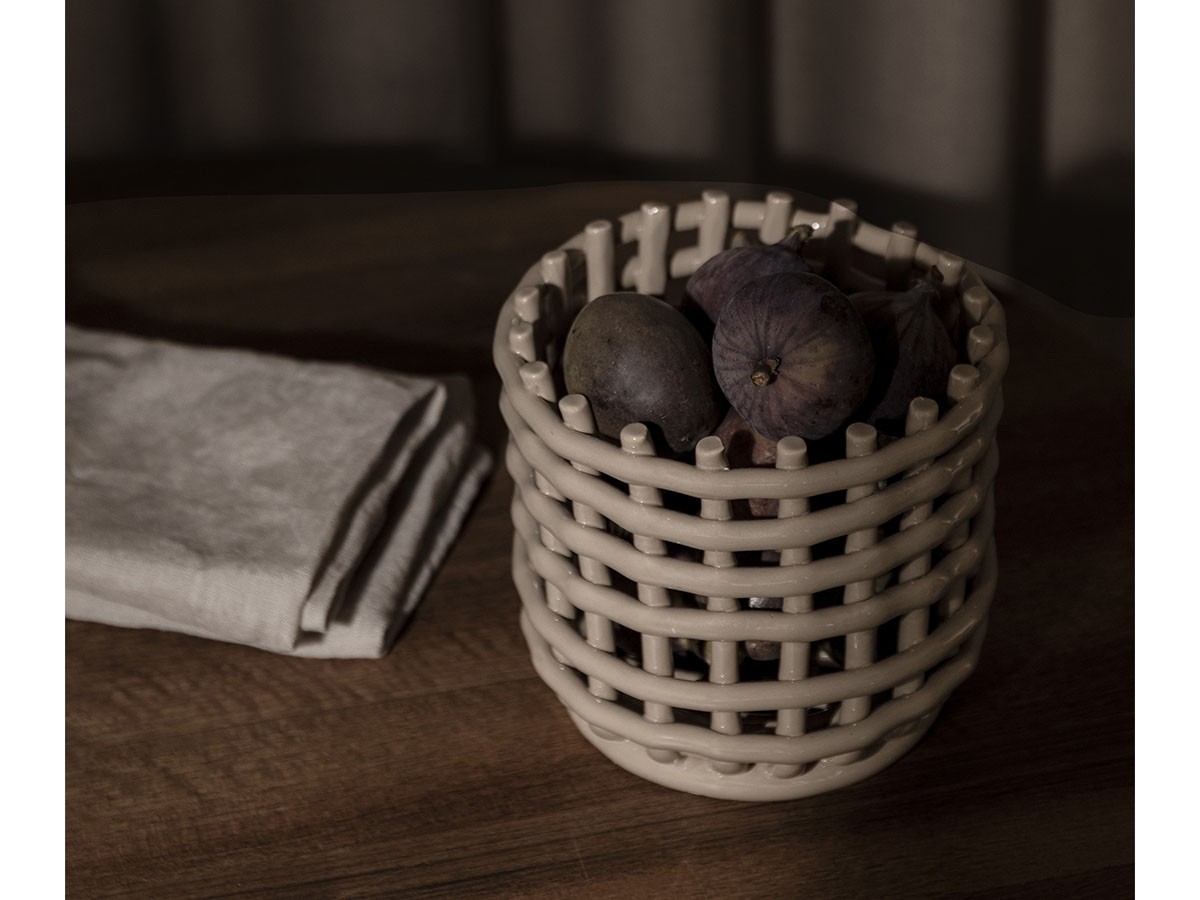 ferm LIVING Ceramic Basket S / ファームリビング セラミックバスケット スモール （花器・プランター・グリーン > 鉢・プランター） 8