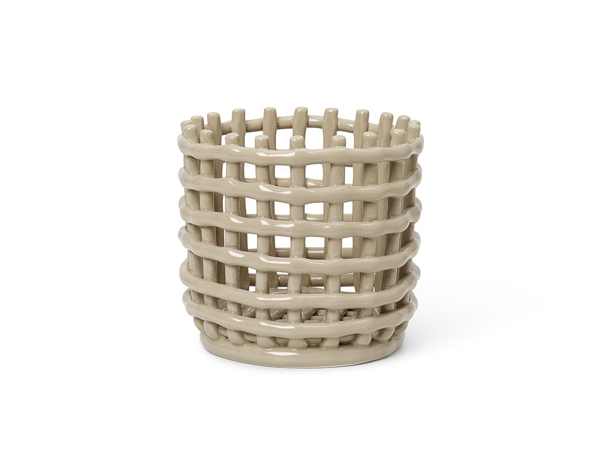 Ferm Living Ceramic Basket S / ファームリビング セラミックバスケット スモール （花器・プランター・グリーン > 鉢・プランター） 2