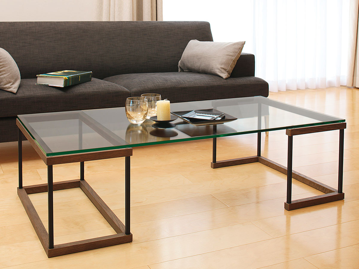 FLYMEe Noir GLASS LIVING TABLE W120 / フライミーノワール ガラスリビングテーブル 幅120cm m77155