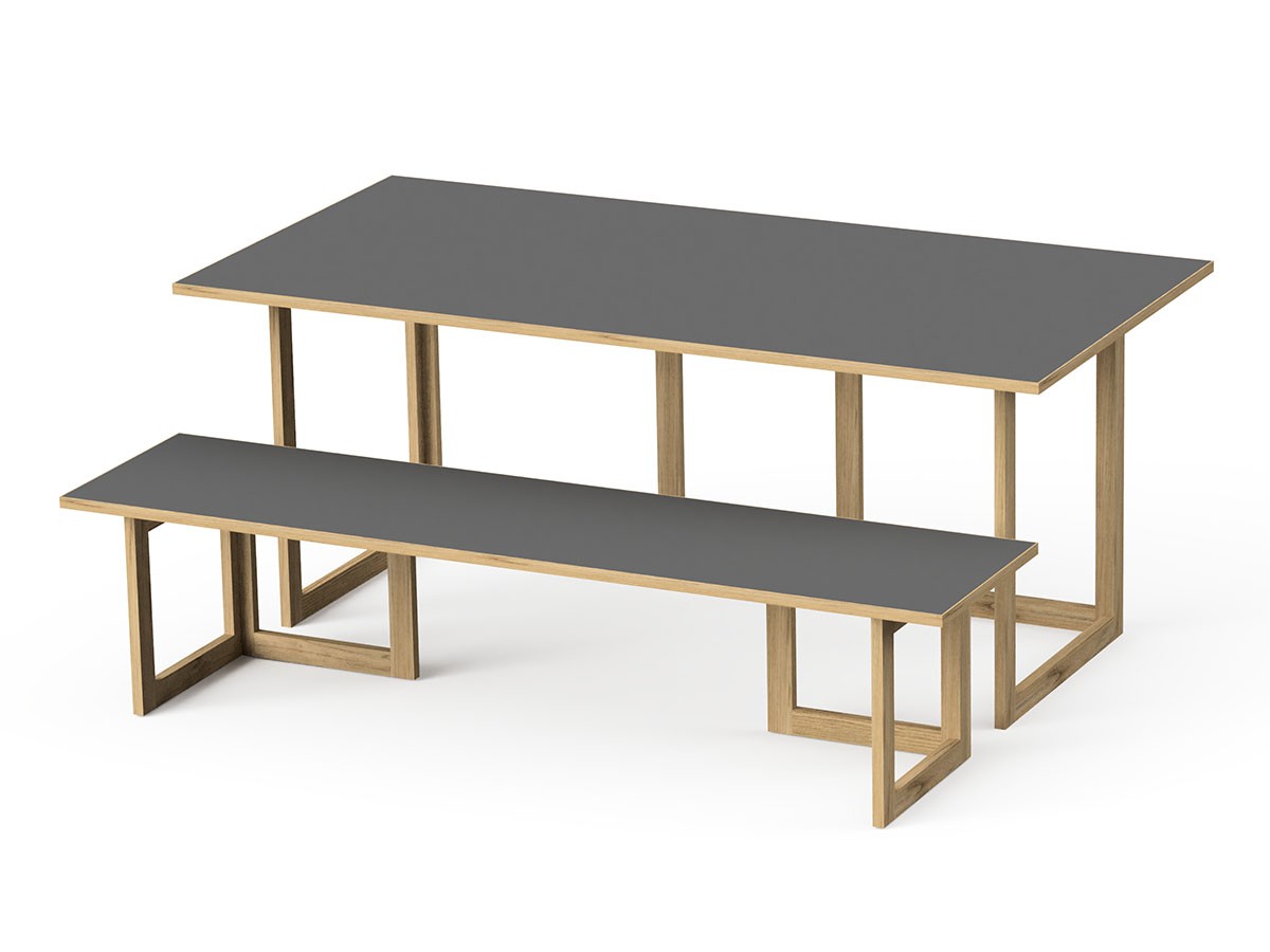 stiiilll Table Set / スティール テーブルセット
メラミンウッド天板 ハーフ + 木脚 S （テーブル > ローテーブル・リビングテーブル・座卓） 20