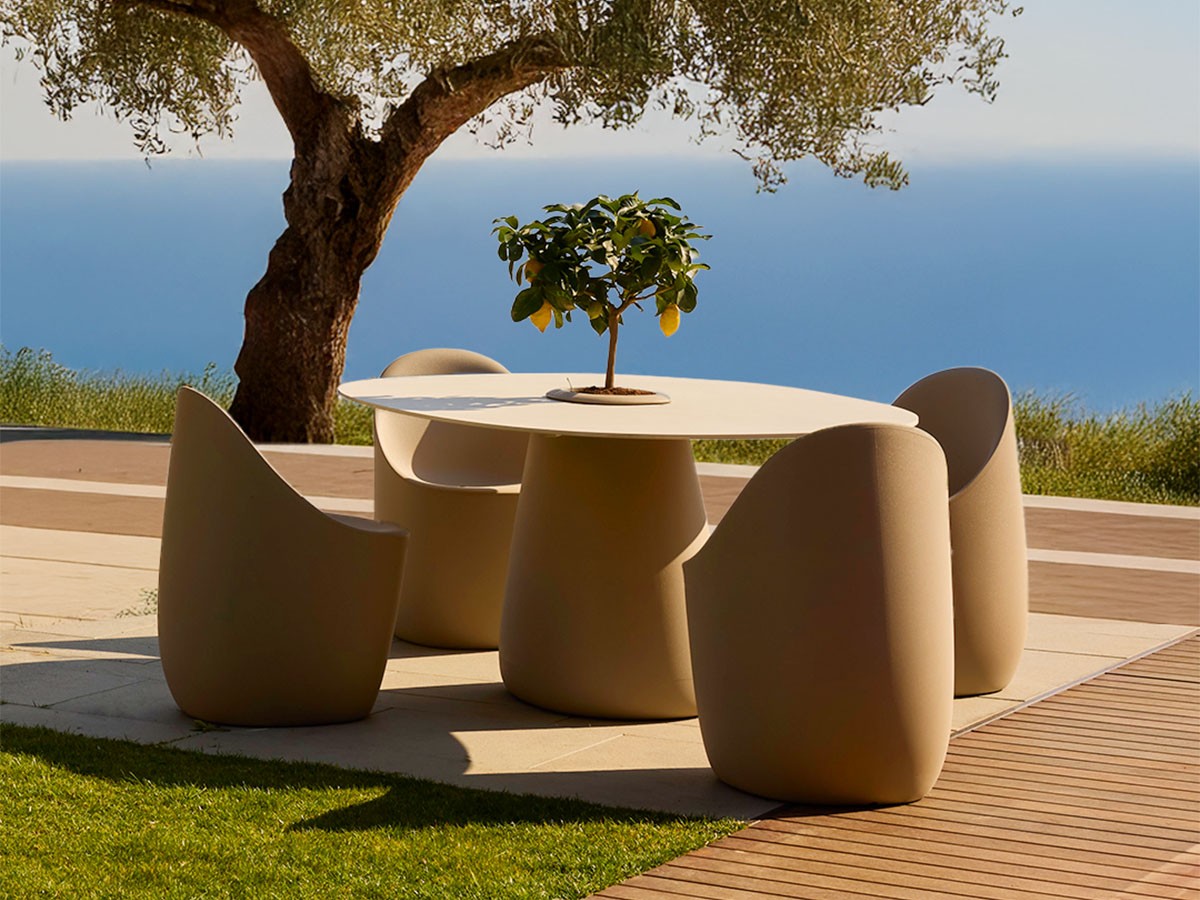 Qeeboo Cobble Table 160 / キーブー コブルテーブル 160 ストーンウェアバケット （ガーデンファニチャー・屋外家具 > ガーデンテーブル・アウトドアテーブル） 3