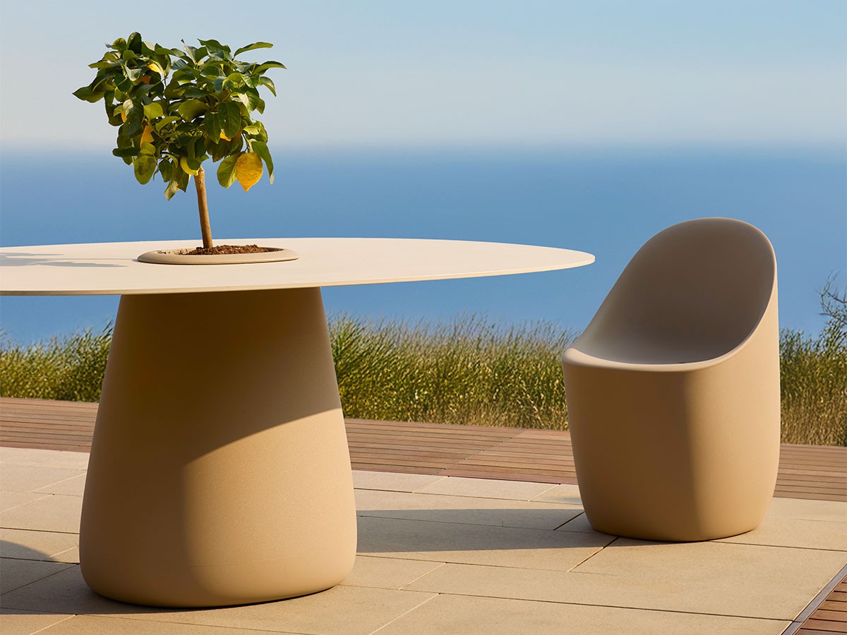 Qeeboo Cobble Table 160 / キーブー コブルテーブル 160 ストーンウェアバケット （ガーデンファニチャー・屋外家具 > ガーデンテーブル・アウトドアテーブル） 4