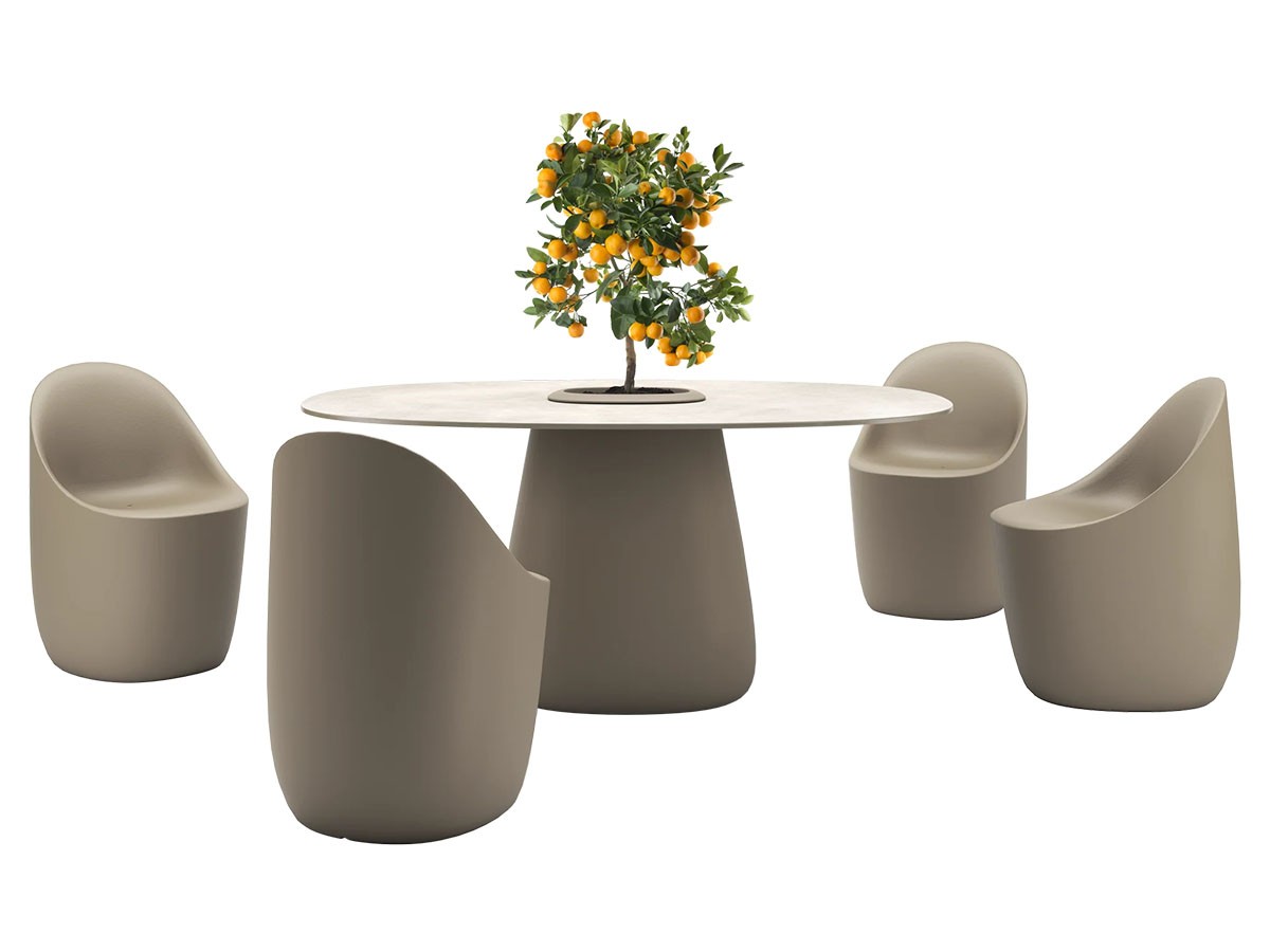 Qeeboo Cobble Table 160 / キーブー コブルテーブル 160 ストーンウェアバケット （ガーデンファニチャー・屋外家具 > ガーデンテーブル・アウトドアテーブル） 9