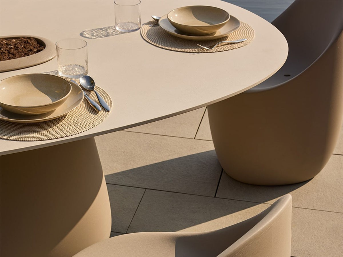 Qeeboo Cobble Table 160 / キーブー コブルテーブル 160 ストーンウェアバケット （ガーデンファニチャー・屋外家具 > ガーデンテーブル・アウトドアテーブル） 6