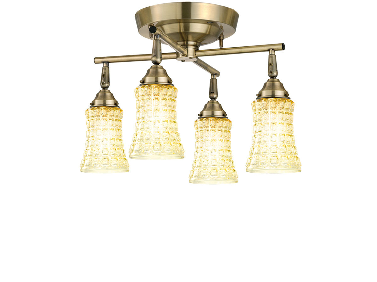 CUSTOM SERIES
4 Cross Ceiling Lamp × Amaretto / カスタムシリーズ
4灯クロスシーリングランプ × アマレット （ライト・照明 > シーリングライト） 1