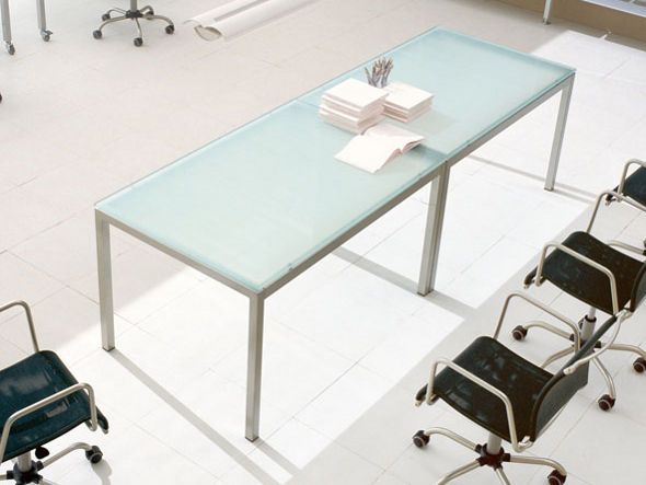 AVANTGARDE / アヴァンギャルド  ガラストップ ダイニングテーブル
（フロスト × マットオプティックホワイト）
CS / 369-FX S P94 GN （テーブル > ダイニングテーブル） 4