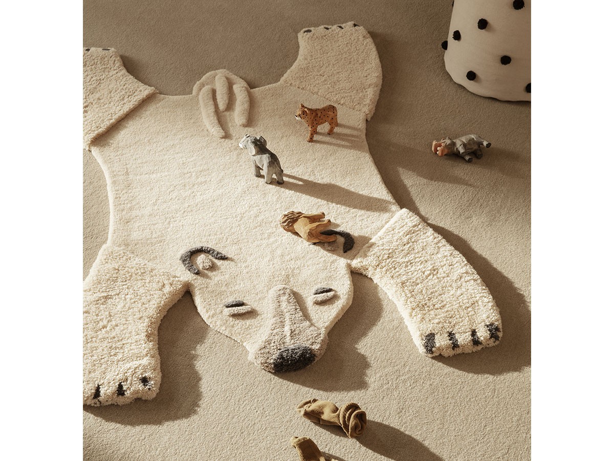 ferm LIVING Animal Tufted Rug Polar Bear / ファームリビング アニマルタフテッドラグ ポーラーベア （ラグ・カーペット > ラグ・カーペット・絨毯） 2