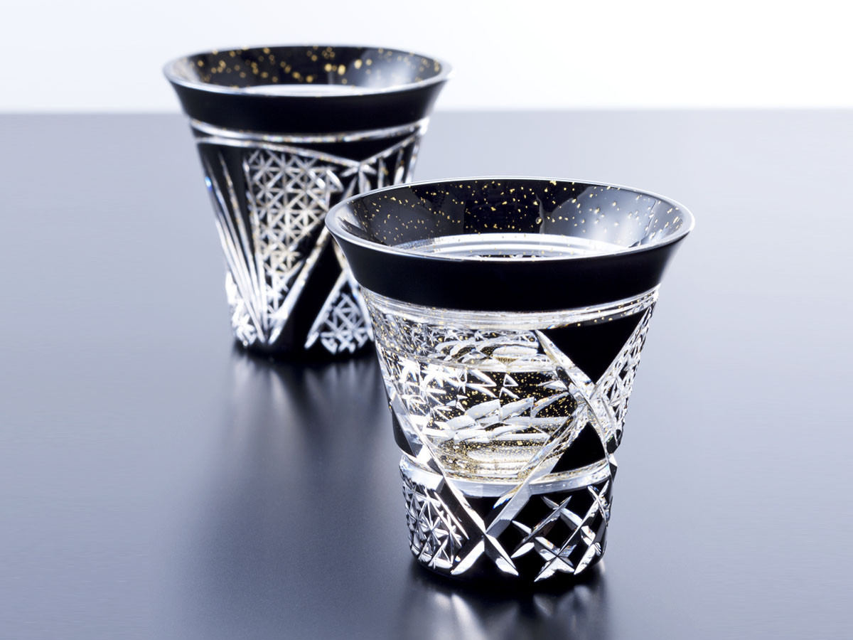 東洋佐々木ガラス KIRIKO Glass / とうようささきガラス 八千代切子 杯 竹垣柄（墨） （食器・テーブルウェア > タンブラー・グラス） 2