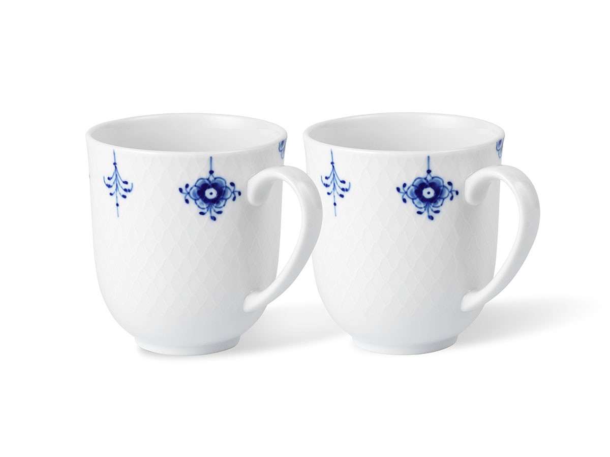 Blue Palmette Blossom Mug Pair
