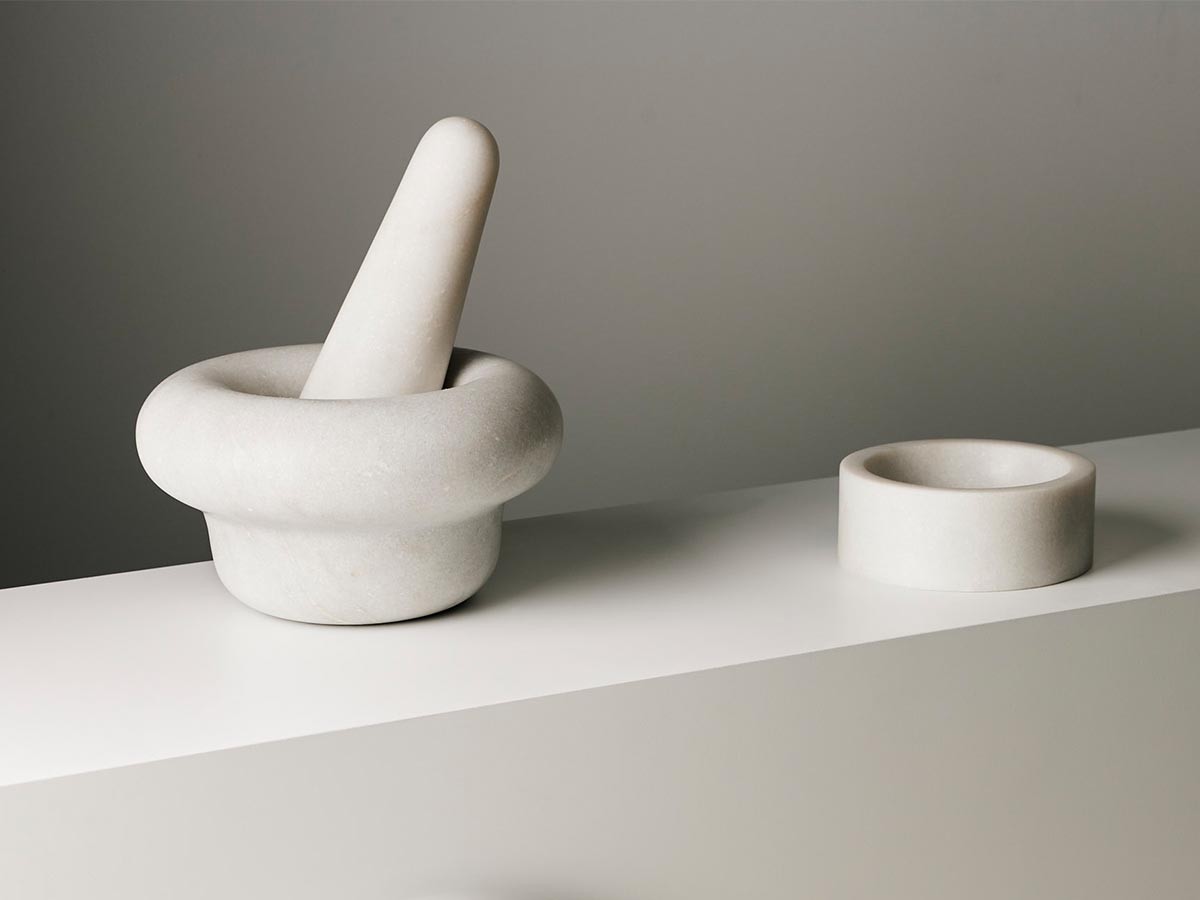 Tom Dixon. Stone Pestle And Mortar White / トム・ディクソン ストーン ペストル アンド モルタル（ホワイト） （キッチン家電・キッチン用品 > キッチン雑貨・キッチンツール） 3