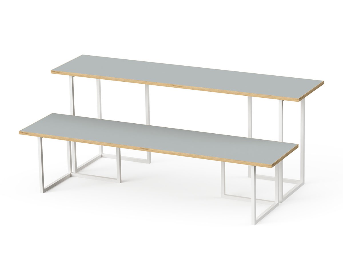 stiiilll Table Set / スティール テーブルセット
メラミンウッド天板 ハーフ + スチール脚 M （デスク・机 > デスク・パソコンデスク・袖机） 7