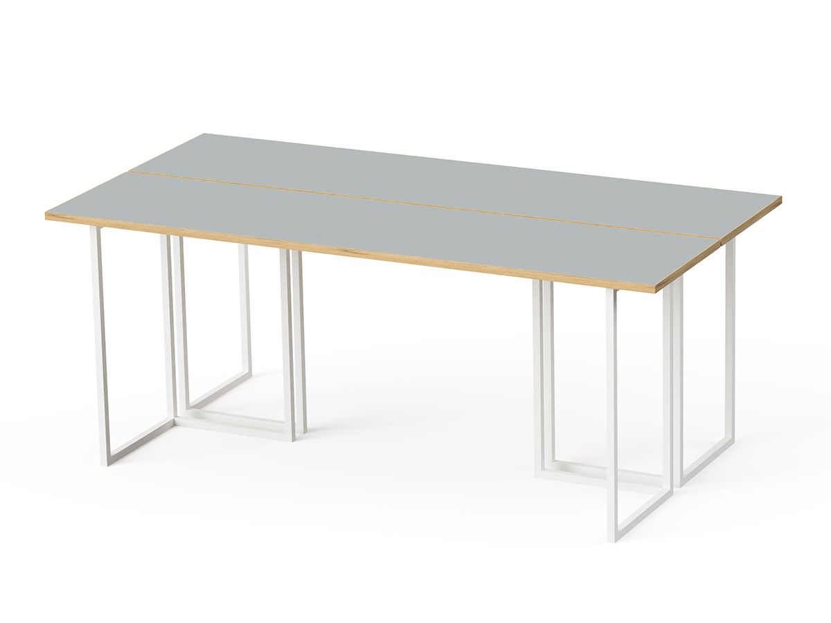 stiiilll Table Set / スティール テーブルセット
メラミンウッド天板 ハーフ + スチール脚 M （デスク・机 > デスク・パソコンデスク・袖机） 20