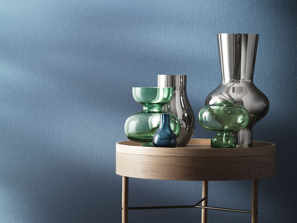 【最終値下　まもなく出品終了】 ヴィンテージ　ガラス　オブジェ　花瓶 GEORG JENSEN CAFU VASE GLASS XS / ジョージ ジェンセン カフ