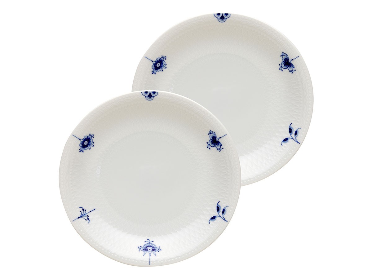 Blue Palmette Blossom Plate Pair
