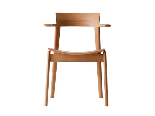 日進木工 Sof Semi Armchair / にっしんもっこう ソフ セミアームチェア ハイタイプ 板座 （チェア・椅子 > ダイニングチェア） 2