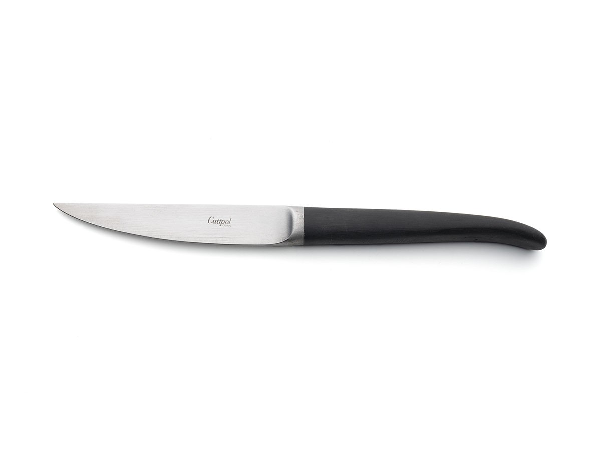 Cutipol RIB Steak Knife / クチポール リブ ステーキナイフ 2本セット（ブラック × シルバー） （食器・テーブルウェア > カトラリー） 2